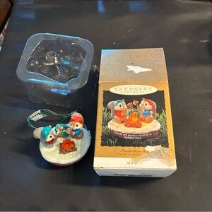 KEEPSAKE the Label Chipmunk Campfire Ornament